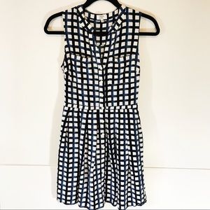 Crown & Ivy Blue Windowpane Dress